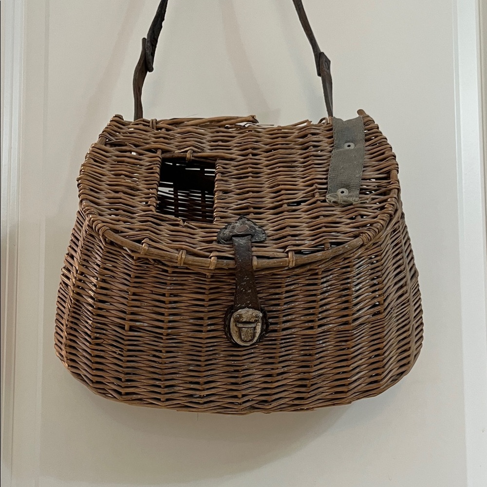 Antique fishing basket